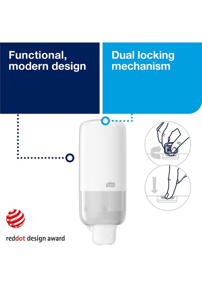 Qianfan Tork 561500 Köpük Sabun Dispenseri Beyaz Şeffaf