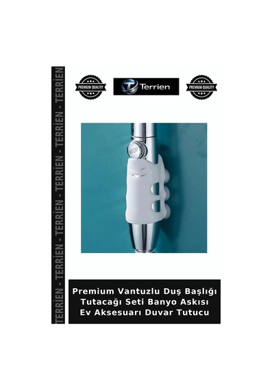 Premium Vantuzlu Duş Başlığı Tutacağı Seti Banyo Askısı Ev Aksesuarı Duvar Tutucu Diğer