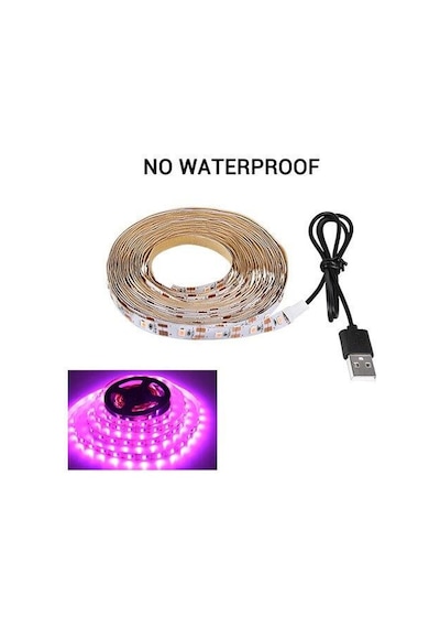 Tam Spektrum Bitki Büyütme Şerit Işık 5V Usb Uç 2 Mt İç Mekan