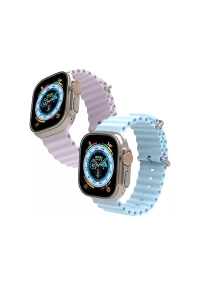 Kyver  Apple Uyumlu  Watch  9/8/7/6/se Okyanus Silikon Kordon 45/44/42mm