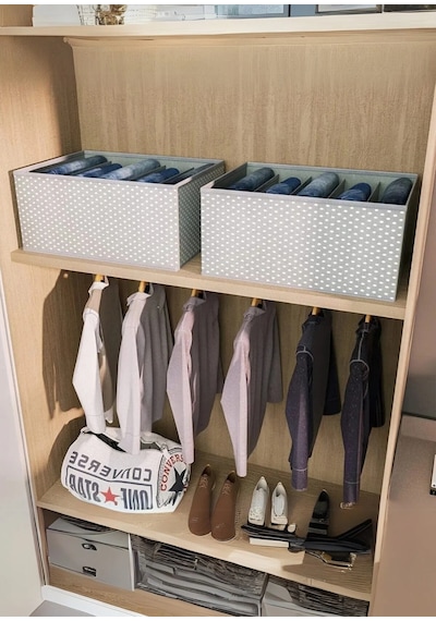 Modern Çok Bölmeli Dolapiçi Organizer Gri