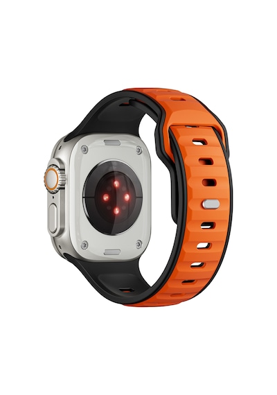 Apple Uyumlu Watch  Ultra 1/2/3 49mm Kordon Oval Silikon Desen Renkli Band 135
