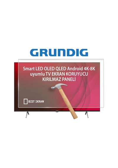 Grundig Uyumlu Tokyo 65 Gju 7900g Tv Ekran Koruyucu - 65" İnç 165