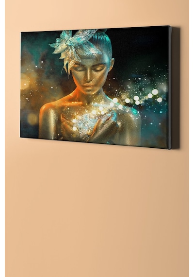 Webstyle Sayılarla Boyama Seti Kasnaklı Altın Kız 60 X 75 Cm