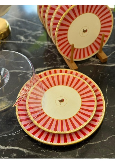 8 Parça Pink Bird Kek Fanuslu Pasta Seti-4944 Çok Renkli