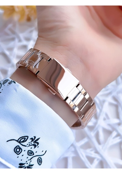 Ferro Rose Gold Renk 3 Atm Suya Dayanıklı Çelik Kordon Özel Tasarım Kadın Kol Saati Bf2994awt