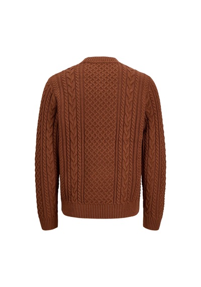 Jack & Jones Erkek Jprblucallum Bisiklet Yaka Pamuklu Örme Kazak 12299945 Tarçın