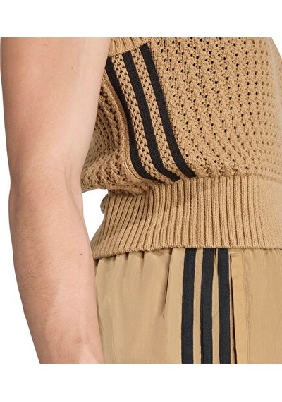 Adidas Knitted Vest Kadın Günlük Yelek Jw4994 Kahverengi Kahverengi