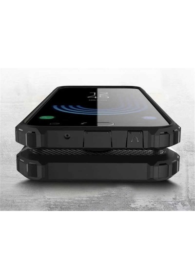 Noktaks - Samsung Galaxy Uyumlu J3 Pro - Kılıf Çift Katman Zırh Tank Crash Military Kapak - Mavi