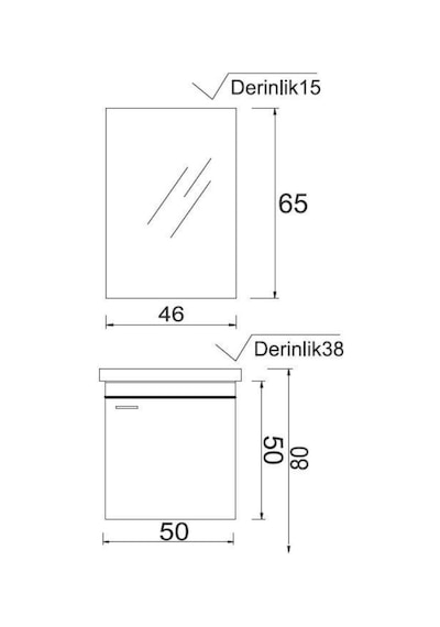 Denko Terra 50 Cm Alize Banyo Dolabı Takımı Kahverengi Denko Terra 50 Cm Alize Banyo Dolabı Takımı Kahverengi