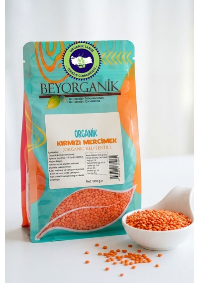 Beyorganik Organik Kırmızı Mercimek 500 G