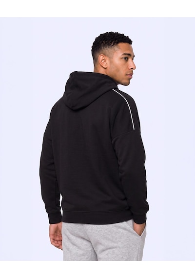 Kappa Logo İrente Tur Erkek Siyah Regular Hoodie