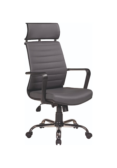 My3 Yönetici Makam - Ofis Müdür - Büro - Çalışma Koltuğu Antrasit Renk Krom Ayaklı Antrasit