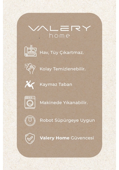 Vl Yıkanabilir Kaymaz Tabanlı Violin Embos Kesme Rulo Halı Yolluk Krem Z1002b Krem-v
