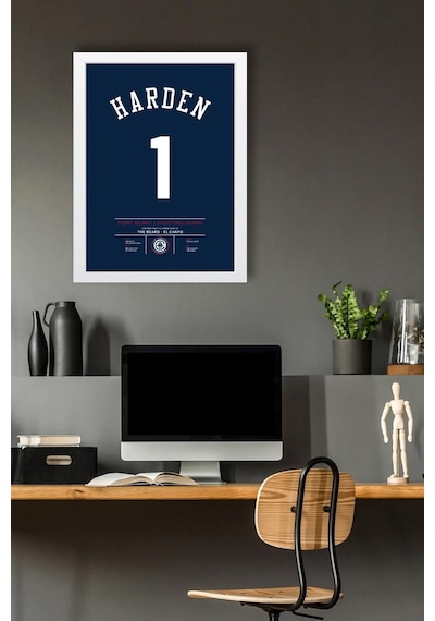 James Harden Forma Çerçeveli Tablo - Nba Los Angeles Clippers Jersey