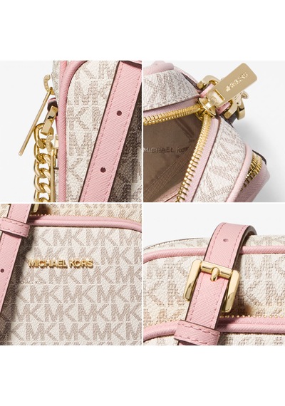 Michael Kors Jet Set Travel Kadın Logolu Çapraz Omuz Çantası 35f1gtvc2b Vanilla Blush Signature Krem