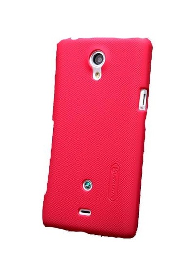 Nillkin Xperia T Lt30p İle Uyumlu Sert Kauçuk Kılıf Kırmızı