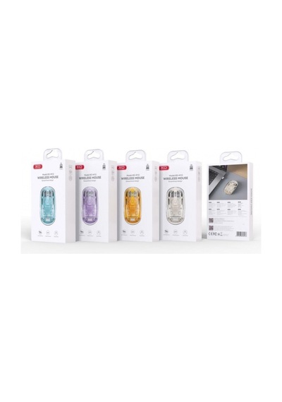 Hem Bluetooth Hem 2.4g Bağlantılı Şeffaf Tasarımlı Sessiz Kablosuz Mouse Kablosuz