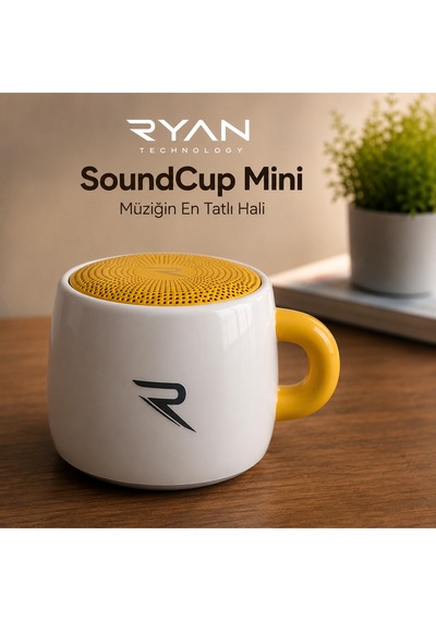 Kahve Kupa Tasarımlı Taşınabilir Hoparlör Mini Kablosuz Bluetooth Hoparlör Bluetooth 5.4 5w Güçlü Ses Soundcup Ry-sc01
