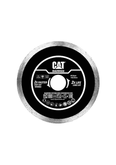 Cat Da09022 115mm Profesyonel Fayans, Seramik, Mermer Elmas Kesme Diski Sürekli Kenar