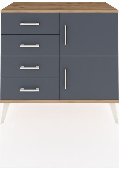 Hyperion Şifonyer Tek Raflı 4 Çekmeceli 2 Kapaklı 88x44x80 Çam-antrasit Antrasit Hyperion Şifonyer Tek Raflı 4 Çekmeceli 2 Kapaklı 88x44x80 Çam-antrasit Antrasit