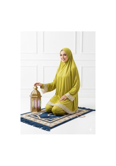 Aldaıyr Namaz Kıyafetleri 2 Parça Ya Yeşil