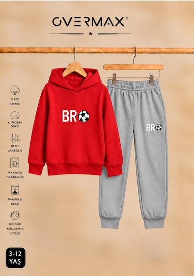 Overmax Çocuk Bro Futbol Baskılı Kapüşonlu Sweatshirt Eşofman Takımı- 3-12 Yaş Kırmızı Üst-gri Alt - 922545546 Kırmızı Üst-gri Alt Overmax Çocuk Bro Futbol Baskılı Kapüşonlu Sweatshirt Eşofman Takımı- 3-12 Yaş Kırmızı Üst-gri Alt - 922545546 Kırmızı Üst-gri Alt