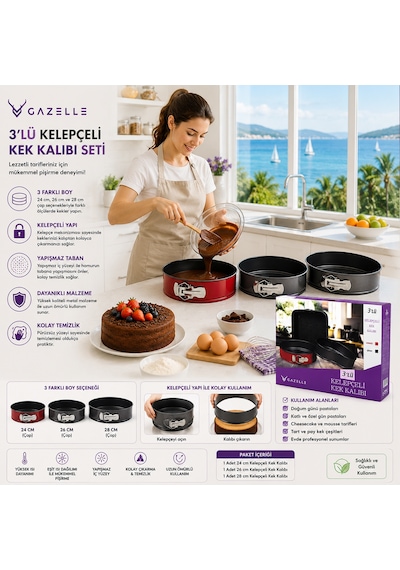 Yuvarlak Metal Kelepçeli Kek Kalıbı Diğer