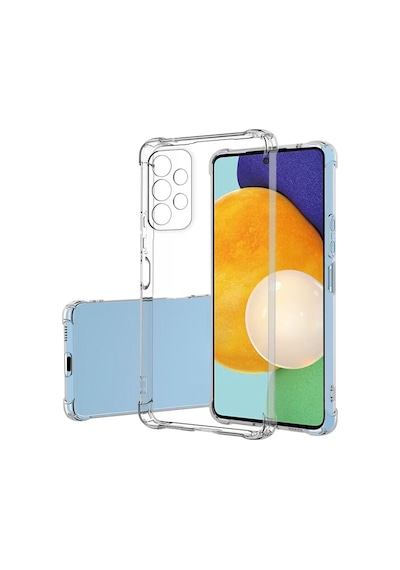 Samsung Uyumlu Galaxy A13 4G Kamera Korumalı Antişok Airbag Köşe Korumalı Silikon Şeffaf Kapak
