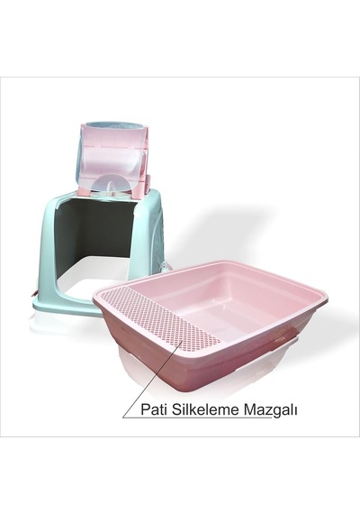 En Büyük Derin Koku Yapmaz Filtre Pembe Dişi Kedi Köpek Kum Kumluk Havuzu Evi Kabı Odası Wc Tuvaleti