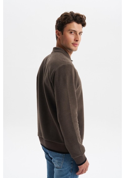 AR-MA Arma Erkek Selanik Kumaş Polo Yaka Yarım Fermuarlı Regular Fit Sweatshirt Kazak K30554697902 Kahverengi AR-MA Arma Erkek Selanik Kumaş Polo Yaka Yarım Fermuarlı Regular Fit Sweatshirt Kazak K30554697902 Kahverengi