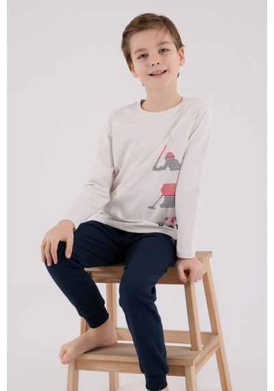 U.S. Polo Assn. U.s. Polo Assn Erkek Çocuk Gri Pijama Takımı Us2226-c-v1