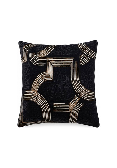 Black Jag Serisi 4'lü Kırlent Kılıfı Seti Twill Kumaş Gizli Fermuar 43x43 Cm Siyah - 916478677 Siyah