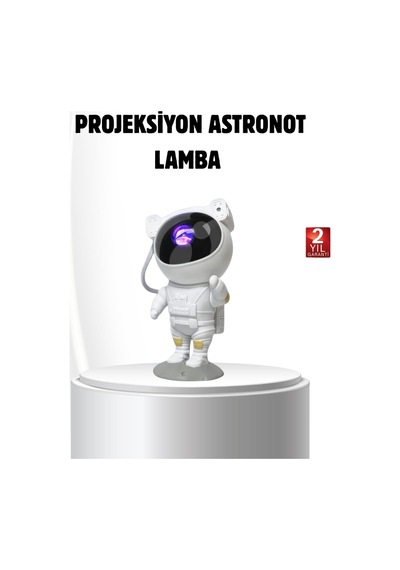 Yamanhobi Bluetooth Müzikli Astronot Projeksiyon Lambası Yıldız Ve Ay Efektli Diğer