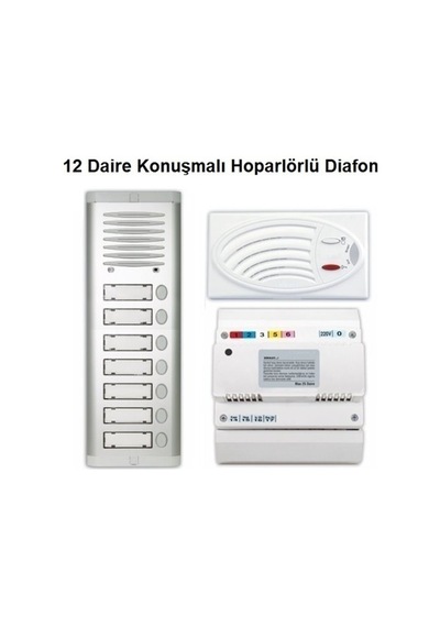 12 Daire Konuşmalı Hoparlörlü Diafon