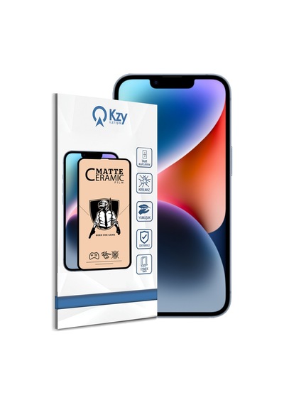 Apple Uyumlu   iPhone 14 Plus ile Tam Kaplayan Esnek Nano Mat Seramik Ekran Koruyucu