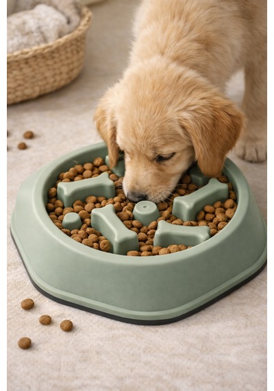 Köpek Yavaş Yeme Mama Kabı Anti-gulping Slow Feeder Kaymaz Tabanlı Sağlıklı Mama Kabı