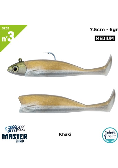 Fiiish Master Shad Ms75/3 Ms4503 Combo Medium 7.5cm 6gr Khaki