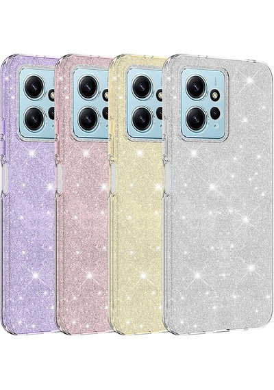 Xiaomi Uyumlu Redmi Note 12 4g Kılıf Zore Parıltılı Simli Shining Silikon