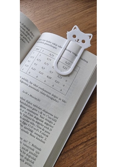 3d Baskı Sevimli Kedi Kitap Ayracı 7'li Set Plastik