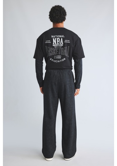 Defacto Nba Wordmark Baggy Fit Kalın Kumaş Baskılı Jogger I1557ax26wnbk81 Siyah-bk81