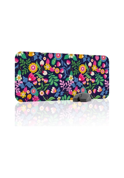Çiçek Desenleri Kaymaz Dikişli Kauçuk Oyuncu Mousepad V2 - 70x30 Xl Gaming Mouse Pad Fare Altlığı