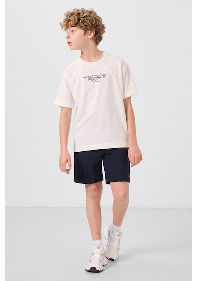 Tommylife Lacivert Pamuklu Yumuşak Dokulu Standart Fit Basic Erkek Çocuk Şort - 11289 Lacivert