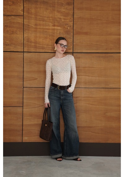 Verymoda Dantel Bluz F2092 Krem