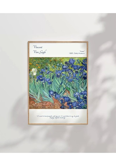 Çerçevesiz Poster Vincent Van Gogh Süsen Çiçekleri