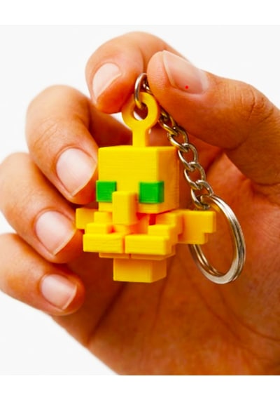 Minecraft Totem Anahtarlık 3d Baskı Totem Of Undying Figürlü Anahtarlık Sarı