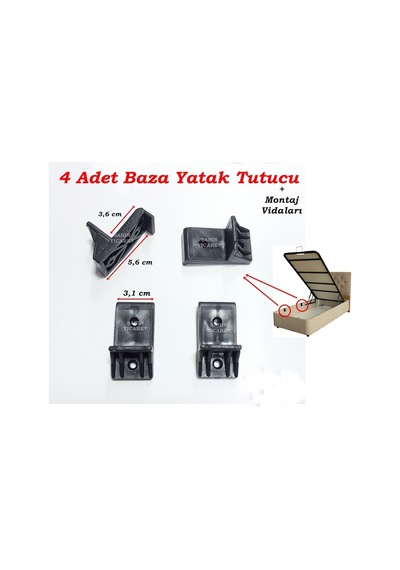 Şahinticaret Baza Tutucu Baza Yatak Tutucu Baza Yedek Parça Köşeli 4 Adet