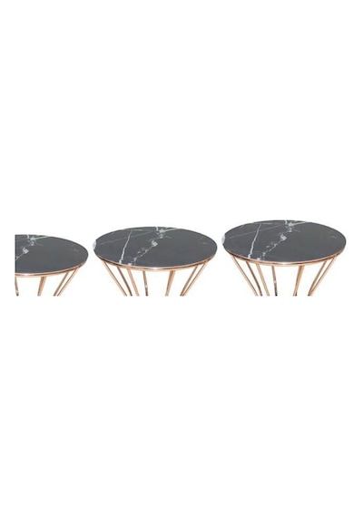 Zigon Kumsaat Brc Model Siyah Mermer Desen Metal Çelik ROSE Renk Kaplama El Yapım