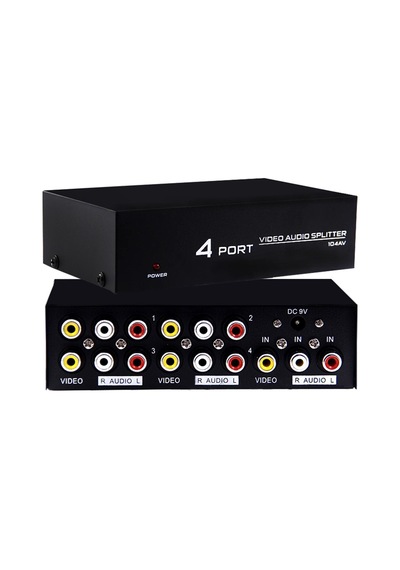 Powermaster Av-104 4 Port Video Audio Splitter