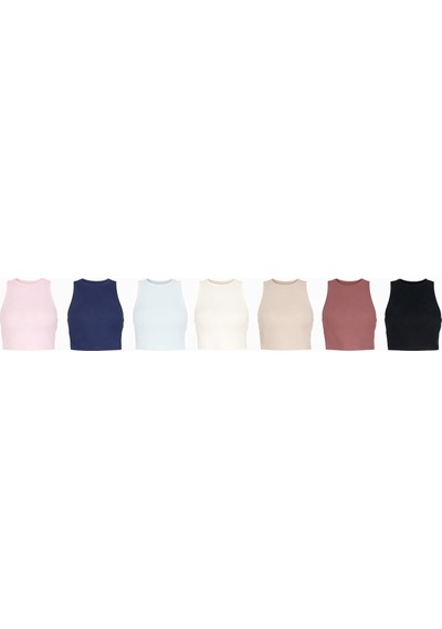 Soft&Basic 7 Li Halter Yaka Atlet Çok Renkli